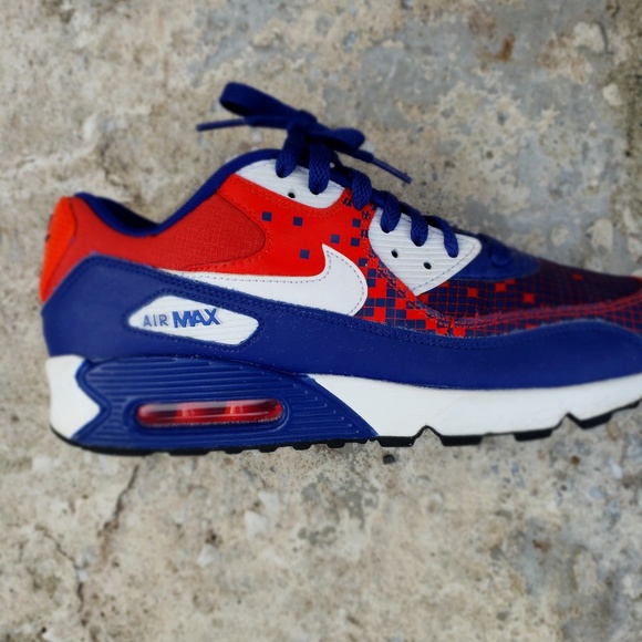 red white blue air max 90